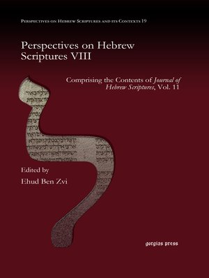 cover image of Perspectives on Hebrew Scriptures VIII